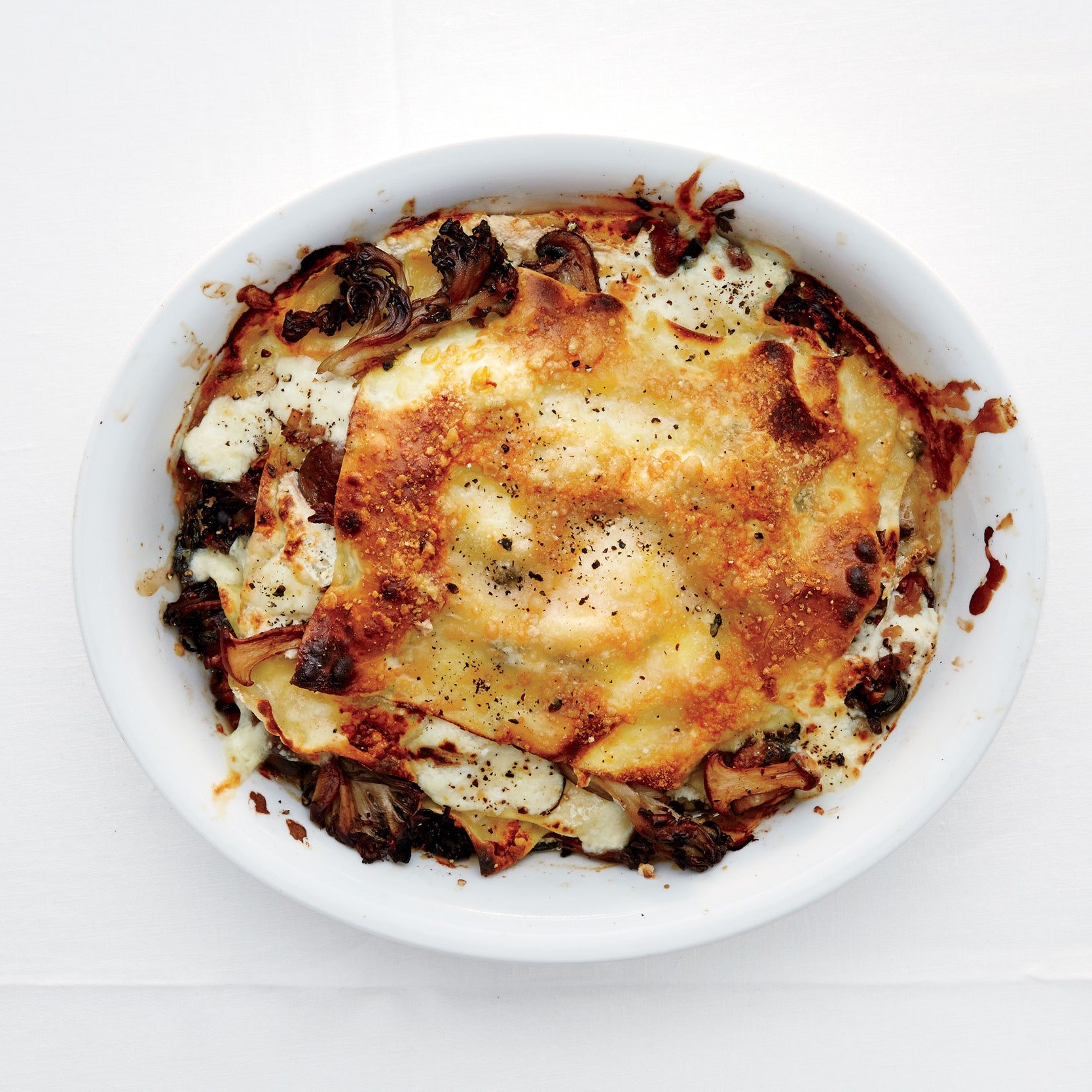 Alison Roman's Mushroom and Burrata Lasagnette