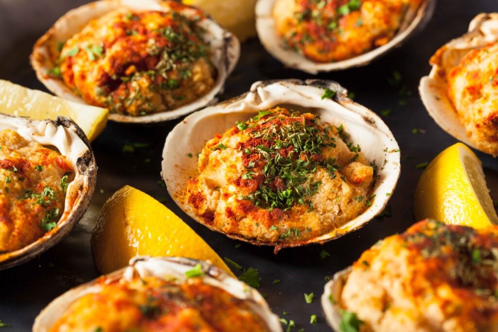 Homemade Baked Clams with Lemon and Parsley