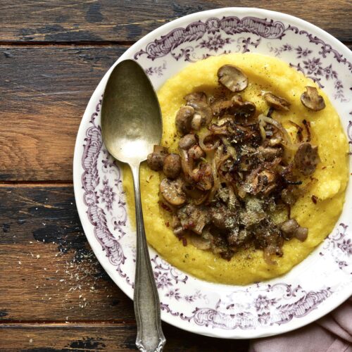 Polenta with Mushrooms and Caramelized Onions