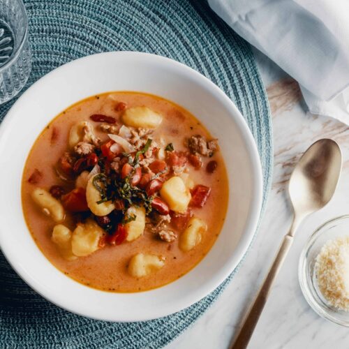 Hearty Bean and Sausage Gnocchi Soup