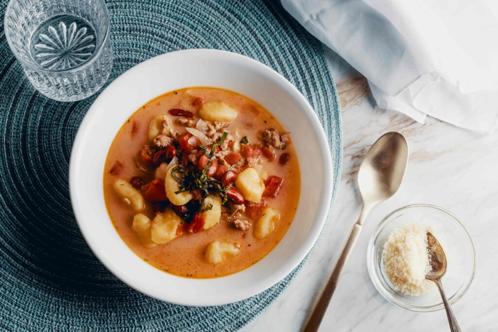 Hearty Bean and Sausage Gnocchi Soup