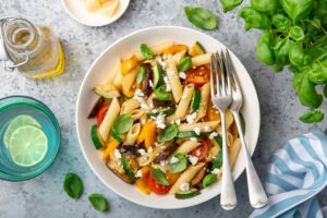 Zucchini and Eggplant Pasta Salad