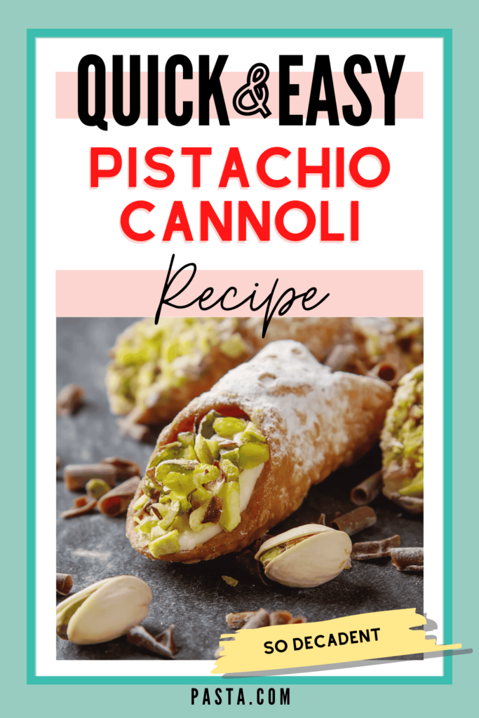Pistachio Cannoli Recipe