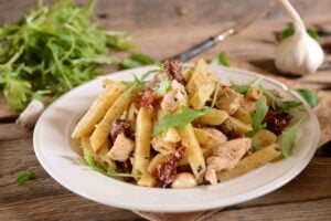 Spicy Chicken Penne Pasta with No Sauce