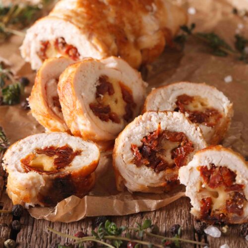 Sun-dried Tomato and Cheese Stuffed Chicken
